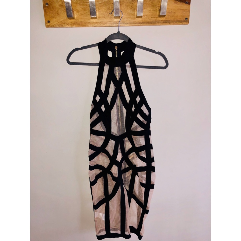 House of CB “Meeran” Bandage Mesh Dress - NWT